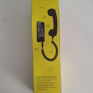 Yellow Retro Phone Handset For Mobile Phones Or Computers